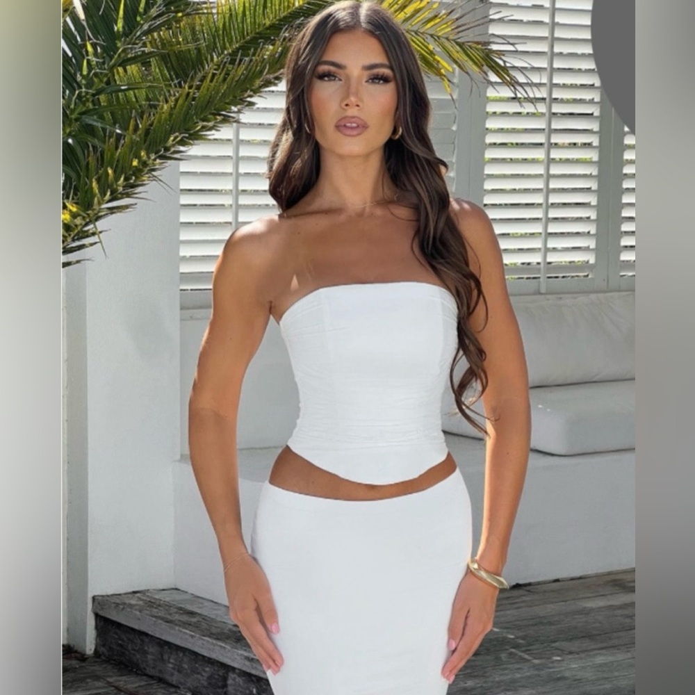 Babyboo White Corset & Maxi Skirt Set